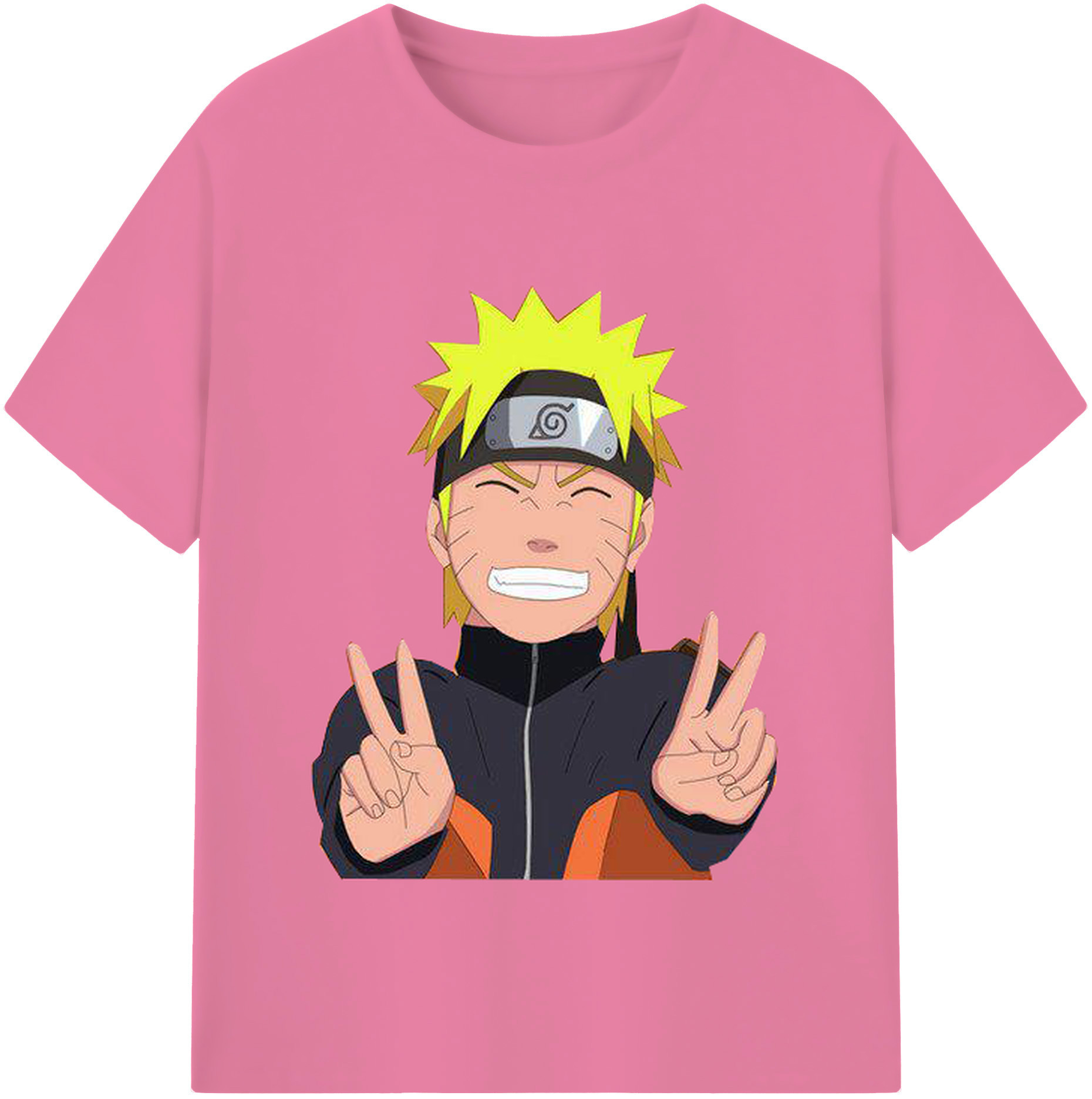 （画像用） NARUTO -ナルト- うずまき ナルト Uzumaki Naruto 綿100％半袖Tシャツ（フロントプリント）